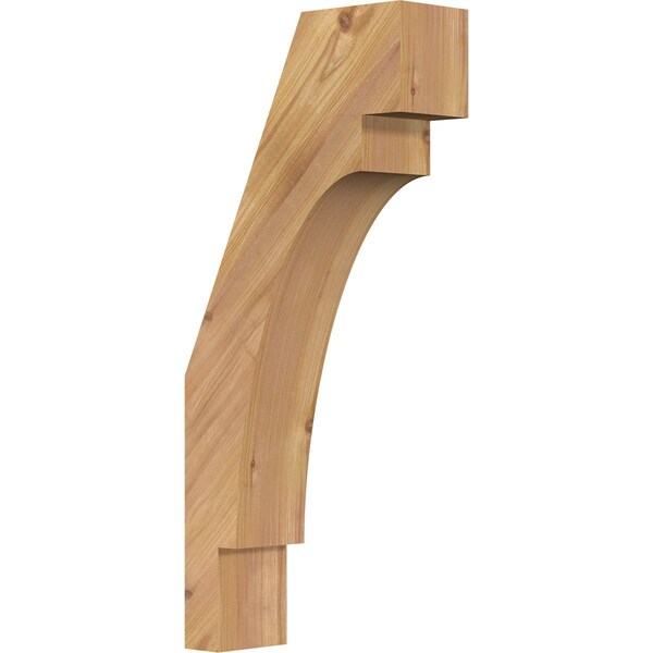 Ekena Millwork 3 1/2"W x 10"D x 22"H Merced Smooth Knee Brace, Western Red Cedar BRC04X10X22MRC00SWR - main